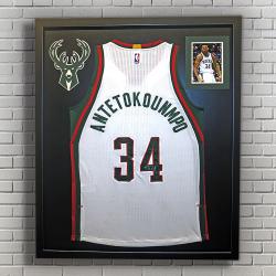 Bucks Antetokounmpo framed jersey